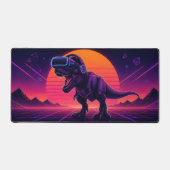 Retro Synthwave VR T-Rex Gaming Bureaumat (Voorkant)