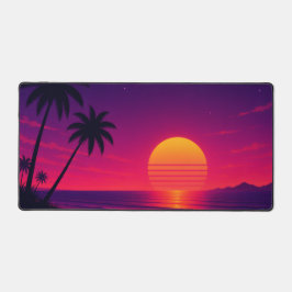 Retro Synthwave Zonsondergang Bureaumat