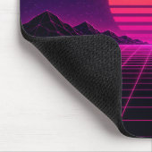 Retro Synthwave Zonsondergang Muismat (Hoek)