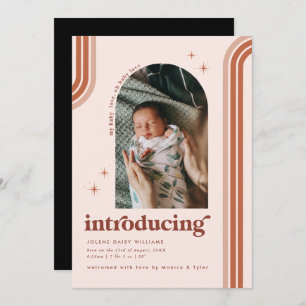 Retro Szevties   Aankondiging van arch Photo Birth