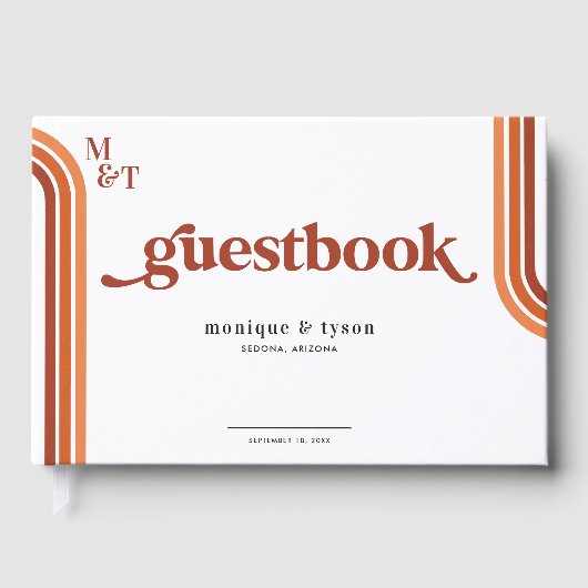 Retro Szevties | Weddenschap Gastenboek (Voorkant)