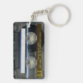Retro T1 Audiotape Mixtape Cassette, gepersonalise Sleutelhanger (achterkant)