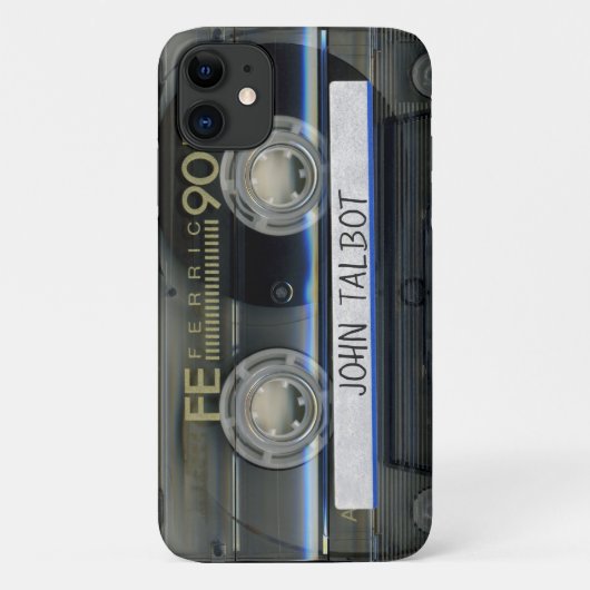 Retro T1 Audiotape mixtape Cassette Name iPC Case-Mate iPhone Case (Achterkant)