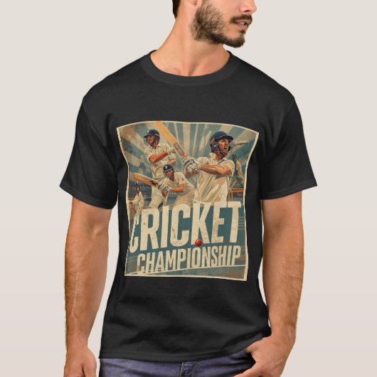 Retro T20 Cricket Fever T-shirt (Voorkant)