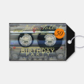 Retro T2 Audiotape 50e verjaardag Dank u Gift T Cadeaulabel (Voorkant (Horizontaal))