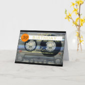 Retro T2 Audiotape 50e verjaardag recto-verso Naam Kaart (Gele Bloem)