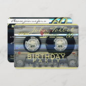 Retro T2 Audiotape 60e verjaardag Uitnodiging (Voorkant / Achterkant)