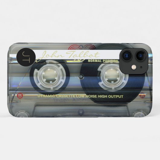 Retro T2 Audiotape Cassette gepersonaliseerde iPC  Case-Mate iPhone Case (Achterkant (horizontaal))