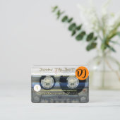 Retro T2 Audiotape DJ Cassette Visitekaartjes (Staand voorkant)