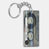 Retro T2 Audiotape Mixtape Cassette, gepersonalise Sleutelhanger (Voorkant Links)