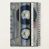 Retro T2 Audiotape Music Quote gepersonaliseerde P Planner (Achterkant)