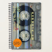 Retro T2 Audiotape Music Quote gepersonaliseerde P Planner (Voorkant)