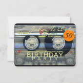 Retro T2 Cassettebandje 50ste verjaardagsfeestje I Kaart (Voorkant)