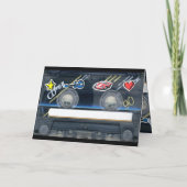 Retro T3 Audiotape 50e verjaardag recto-verso Naam Kaart (Achterkant)