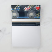 Retro T3 Audiotape 50e verjaardag recto-verso Naam Kaart (Binnen)