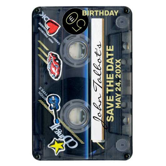 Retro T3 Audiotape 50e verjaardag Save the Date FP Magneet (Verticaal)
