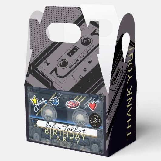 Retro T3 Audiotape 50th Birthday Dank u GFB Bedankdoosjes (Geopend)