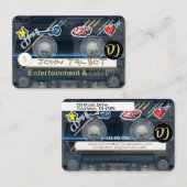 Retro T3 Audiotape Cassette met decals DJ Business Visitekaartje (Voorkant / Achterkant)