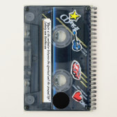Retro T3 Audiotape Music Quote gepersonaliseerde P Planner (Achterkant)