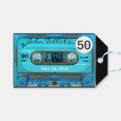 Retro T4 Audiotape 50e Verjaardag Dank u Gift T Cadeaulabel (Voorkant (Horizontaal))