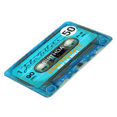 Retro T4 Audiotape 50e verjaardag Save the Date FP Magneet (Linkerzijde)