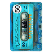 Retro T4 Audiotape 50e verjaardag Save the Date FP Magneet (Verticaal)