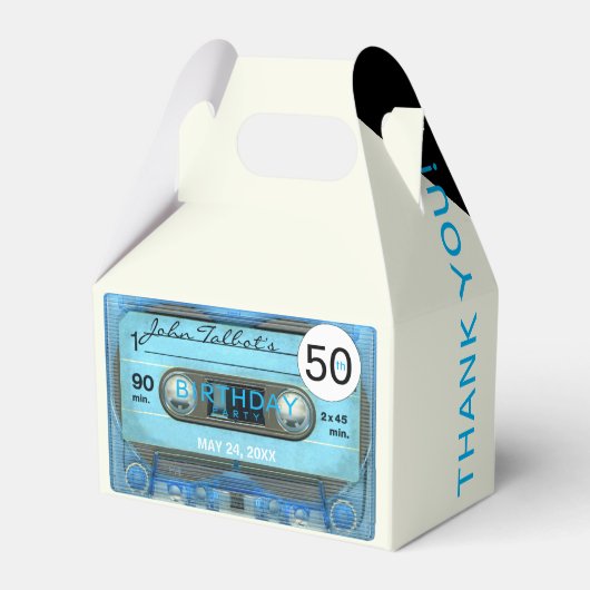 Retro T4 Audiotape 50th Birthday Dank u GFB Bedankdoosjes (Achterkant)