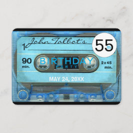 Retro T4 Audiotape 55e verjaardag Uitnodiging