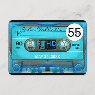 Retro T4 Audiotape, uitnodiging voor 55e verjaarda