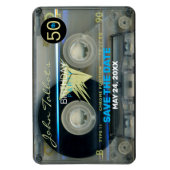 Retro T5 Audiotape 50e verjaardag Save the Date FP Magneet (Verticaal)