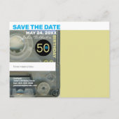 Retro T5 Audiotape 50e verjaardag Save the Date Po Uitnodiging Briefkaart (Achterkant)