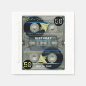 Retro T5 Audiotape 50ste verjaardag Party Paper N Servet (Voorkant)