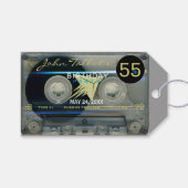Retro T5 Audiotape 55e Verjaardag Dank u Gift T Cadeaulabel (Voorkant (Horizontaal))