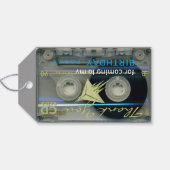 Retro T5 Audiotape 55e Verjaardag Dank u Gift T Cadeaulabel (Achterkant Horizontaal)