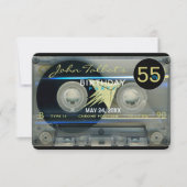 Retro T5 Audiotape, 55e verjaardag Uitnodiging (Voorkant)