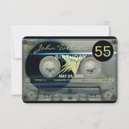 Retro T5 Audiotape, 55e verjaardag Uitnodiging
