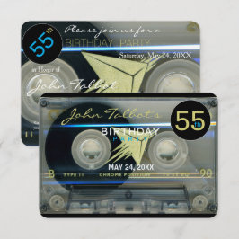 Retro T5 Audiotape, 55e verjaardag Uitnodiging