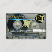 Retro T5 Audiotape Cassette 80s DJ Business C Visitekaartje (Achterkant)