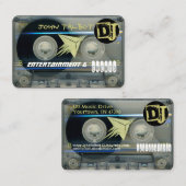 Retro T5 Audiotape Cassette 80s DJ Business C Visitekaartje (Voorkant / Achterkant)