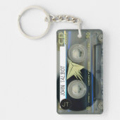 Retro T5 Audiotape Mixtape Cassette, gepersonalise Sleutelhanger (Voorkant)