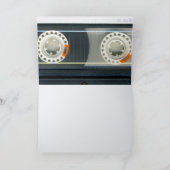 Retro T6 Audiotape 50e verjaardag recto-verso Naam Kaart (Binnen)