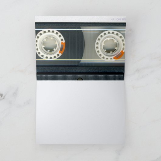 Retro T6 Audiotape 50e verjaardag recto-verso Naam Kaart (Binnen)