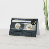Retro T6 Audiotape 50e verjaardag recto-verso Naam Kaart (Voorkant)