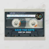 Retro T6 Audiotape 50ste verjaardag Party Briefkaa Uitnodiging Briefkaart (Voorkant)