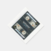 Retro T6 Audiotape 50ste verjaardag Party Paper N Servet (Hoek)