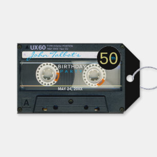 Retro T6 Audiotape 50th Birthday Dank je cadeau T Cadeaulabel