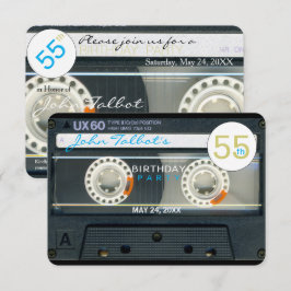 Retro T6 Audiotape, 55e verjaardag Uitnodiging