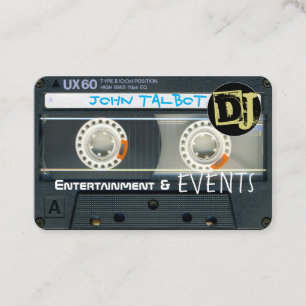 Retro T6 Audiotape Cassette 80s DJ Visitekaartjes