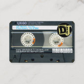 Retro T6 Audiotape Cassette 80s DJ Visitekaartjes (Achterkant)