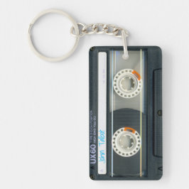 Retro T6 Audiotape Mixtape Cassette, gepersonalise Sleutelhanger